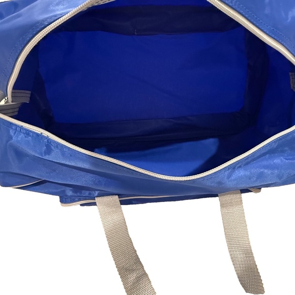 American Express Vintage Expandable Duffle/Gym Bag w/Handles/Shoulder Strap Blue - Picture 12 of 12